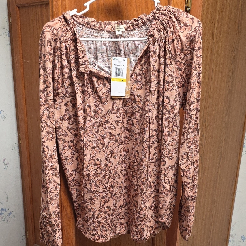 Mason & Belle  Blouse With Butterflies NWT